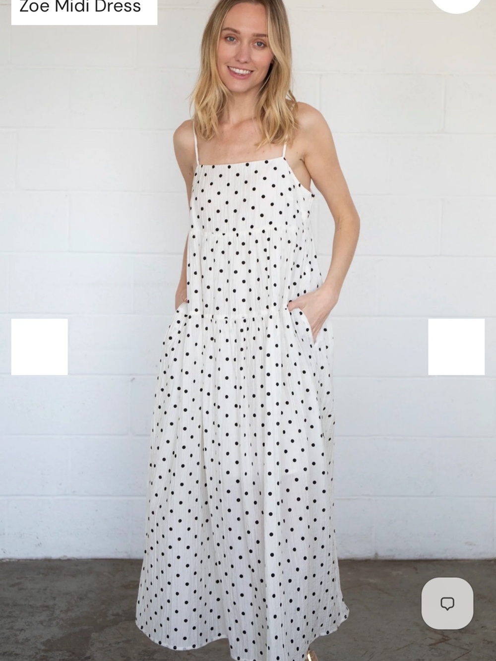 Things Between Polka Dot Midi Dress